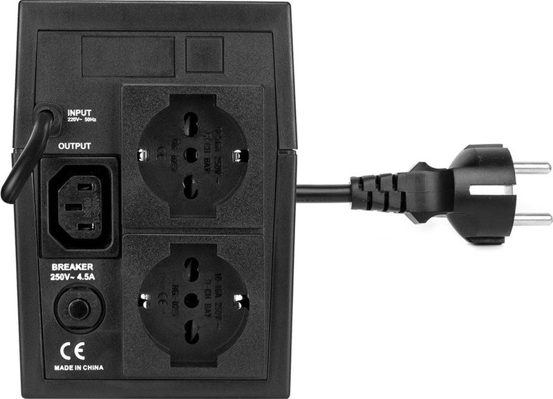 Vultech - UPS1200VA-LITE - UPS - Zwart - Line-interactive 1,2 kVA 600 W