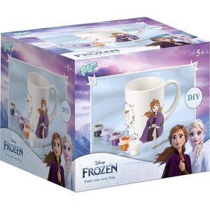 Disney Frozen mok beschilderen inkleurbeker Totum knutselset wit 3-delig tekenen en kleuren cadeautip home deco