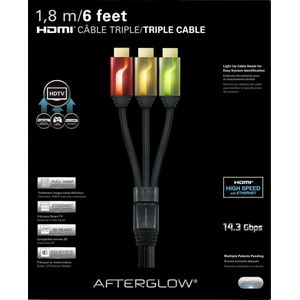 Afterglow HDMI Kabel 3X 1.80m Wii U + Xbox 360 + Xbox One + PS3 + PS4