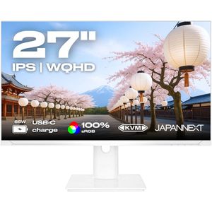 JAPANNEXT Monitor Wit 27"" IPS WQHD (2560x1440) | JN-i27QR-C65W-HSP-W