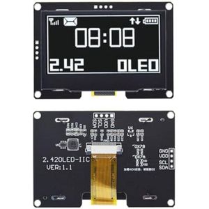 2,42 inch OLED-displaymodule 128 x 64 IIC met SSD1309