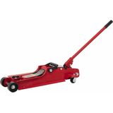 Topgear Laag model garagekrik - 2.5 ton - 85 mm - rood - eenvoudig en snel opkrikken