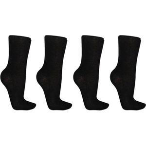 Naft medische sokken | Anti bacterieel | 4 paar | Maat: 43-46 | Kleur: Zwart | Diabetes sokken