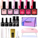 SHATY - BIAB Starterspakket - Nagellak - Transparant - 21 Dagen Hold