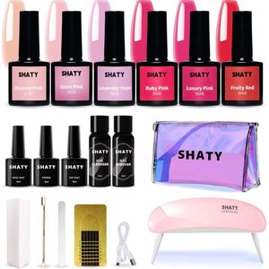 SHATY - BIAB Starterspakket - Nagellak - Transparant - 21 Dagen Hold