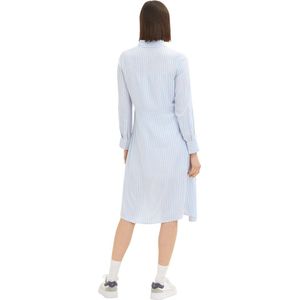 Tom Tailor Dames-Jurk--31403 blue whit-Maat 36