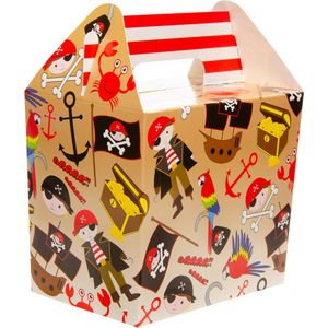 Traktatiedoosjes Piraat 12 STUKS - Piraten - Traktatiedoos - Cadeauverpakking - Geschenkdoos - 14X9.5X12CM