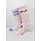 Mister Tee - Trust Wanted 2-Pack Sokken - 35/38 - Roze/Wit