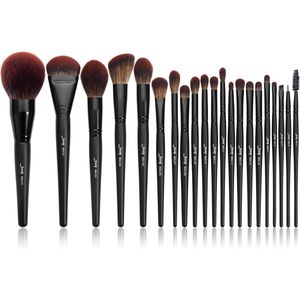 21-delige Zwarte Make-Up Kwasten Set voor Poeder, Foundation, Oogschaduw en Lippen