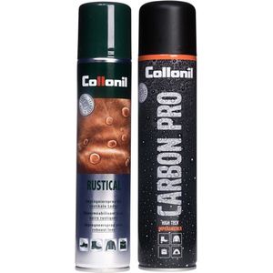 Set aanbieding | Collonil Rustical Spray | voor gevet leer en gevet/geolied nubuck | Carbon Pro waterafstotende spray