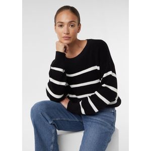 comma casual identity - Gebreide Trui - Zwart - Loose Fit