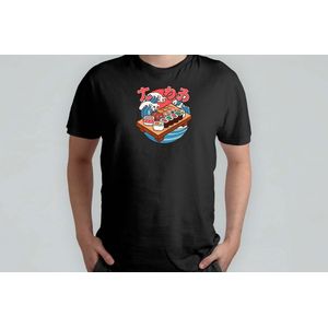 Sushi Boi - T Shirt - Japanese - Anime - Vibes - KawaiiCulture - MangaMagic - OtakuWorld - SakuraSeason - Japanse - KawaiiCultuur - OtakuWereld - SamuraiGeest - Funny - Sushi