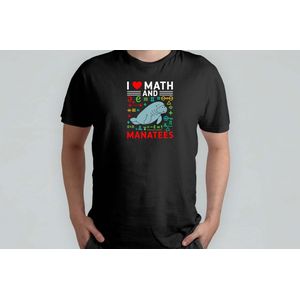 I Love Math and Manatees - T Shirt - Manatee - ManateeLove - SaveTheManatees - SeaCow - Zeekoe - ManateeLiefde - ZeeReus - Dierenliefde