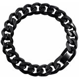 Heren armband Edelstaal Link chain Black 13mm