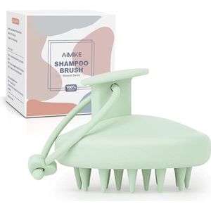 Massageborstel voor hoofdmassageborstels, 100% siliconen hoofdmassageborstel, haarmassageborstels voor peeling, zonder roos, stimuleert de haargroei, neusdrogende haarmassageborstel, mintgroen