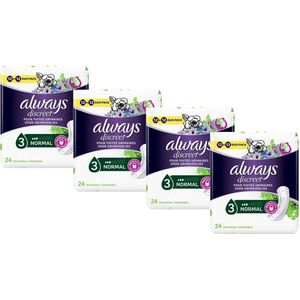Always Maandverband – Discreet Normaal - 4 Duo-pakken van 24 Stuks