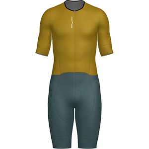 Santini Leaf Korte Mouw Triatlonpak Groen XS Man