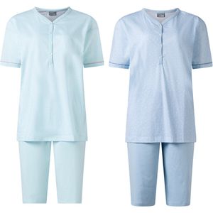 Lunatex - 2 dames shortama's 124217 - turquoise en blauw - maat S