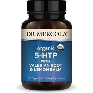 Dr. Mercola - Organic 5-HTP - with Valeriaan Root & Lemon Balm - Slaap - Volwassenen - Sterk - 30 capsules