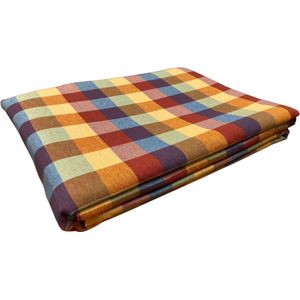 Tafelkleed Rainbow 140 x 320 (strijkvrij) - vintage style - tartan - geruit