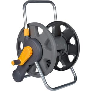 2-in-1 slanghaspel zonder slang 60 M: Vrijstaand of aan de muur gemonteerd, gemakkelijk te dragen, toch robuust en duurzaam. Flexibel gebruik in de tuin