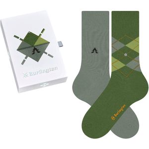 Burlington - Basic Mix Gift Box - Chaussettes - Groen - Lot van 2 Pairs - Kerst