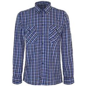 Overhemd geruit maat s Poplin shirt Luxor blue-Kob