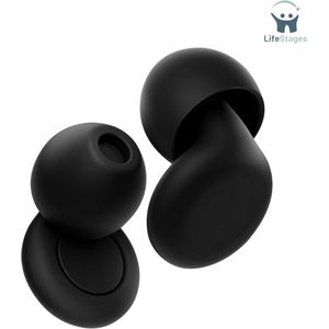 LifeStages - Loop Earplugs - Slaapoordopjes - Flexibel Silicone - Ultra Zacht Herbruikbaar -Ruisreducerende Oordopjes Voor Slaap - Focus, Reizen -Op Maat Gemaakt Met 8 Oordopjes In XS/S/M/L - 28db (SNR)