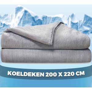 Pasper Koeldeken 200 x 220 cm - verkoelende deken - Q-max > 0.43 cooling blanket - zomerdekbed - zomerdeken - zelfkoelende deken voor mensen tijdens slapen, bed, bank en reizen