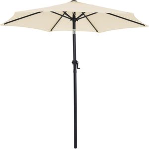 Kingsleeve Parasol 200cm - met Zwengel en Kantelmechanisme - Beige