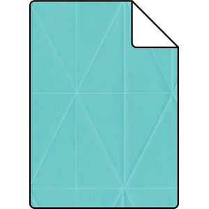 Proefstaal Origin Wallcoverings behang grafische vorm turquoise - 26,5 x 21 cm - 347234-S