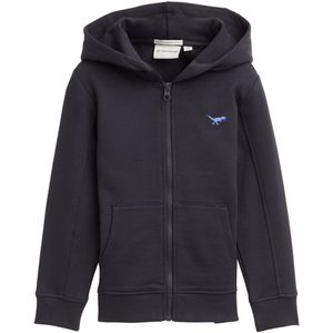 TOM TAILOR - Sweatvest - Donkergrijs - Met Ritssluiting - Normale Pasvorm