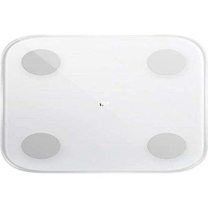 Weegschaal - Personenweegschaal Body Composition Scale 2 witte G-sensor zeer nauwkeurige BIA-chip 13 lichaamsgegevens balanstestDimbaar