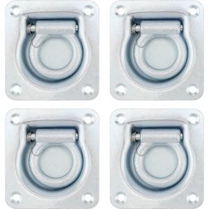 Duurzame sjorogen van verzinkt staal - 4 stuks - bevestiging voor aanhangers, vrachtwagens, boten - 800 kg.