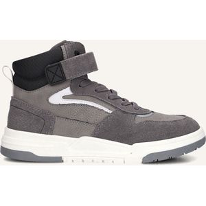 Ton & Ton Jongens Hoge sneakers Carlos - Grijs - Suède - Maat 28