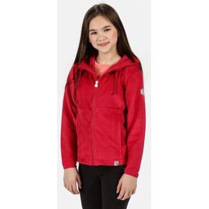 Tapley wandelfleece van geribd velours met rits over de volle lengte en capuchon van Regatta voor kinderen, Sportjas, donker kersenpaars
