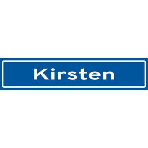 Fotofabriek Straatnaambord Kirsten | Straatnaambord met naam | Cadeau Kirsten