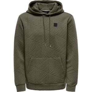 ONLY & SONS ONSKYLE REG QUILT HOODIE 3608 SWT Heren Trui - Maat XXL