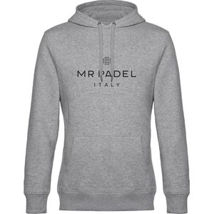 Mr Padel Italy - Lichtgrijze Hoodie Maat L - Unisex hoodies met capuchon