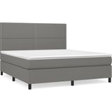 vidaXL-Boxspring-met-matras-stof-donkergrijs-160x200-cm