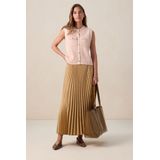 Sissy-Boy - Midi Rok - Goud - Hoge Taille - Plisse Details