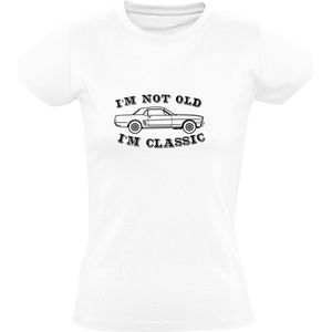 I am not old i am Classic Dames T-Shirt |Verjaardagsshirt | Oud | Opa | Oma | Klassieker | Oldtimer | Bejaarde | Bejaard | Shirt