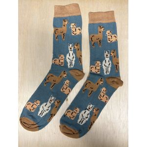 SOKn. Trendy sokken *ALPACA'S* maat 40-46 (ook leuk om kado te geven !)