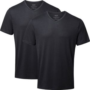 DANISH ENDURANCE T-Shirt voor Heren- V- Neck- Zwart- L