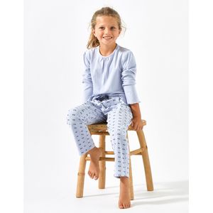 Little Label - Pyjama-set - Lichtblauw - Hartjes - Zachte BIO Katoen