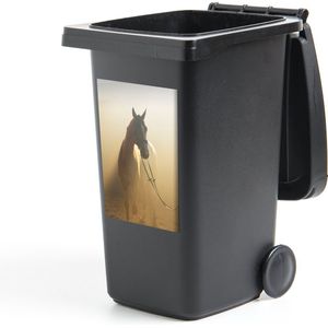 Container sticker Paarden  - Paard in het oranje ochtendlicht Klikosticker - 40x60 cm - kliko sticker - weerbestendige containersticker