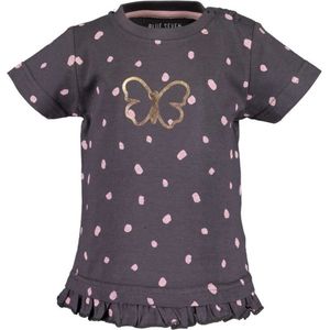 Blue Seven - Mini Girls - T-shirt - Antraciet - 100% Katoen