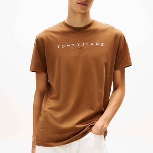 TOMMY JEANS TJM REG LINEAR LOGO TEE Bruin S EU