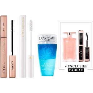 Lancôme Lash Idôle Flutter Extension Mascara Zwart - 01 True Black & Lancôme Cils Booster XL Mascara Primer & Lancôme Bi-Facil Oog Make-up Remover - Instant cleanser - Voor alle Huidtypes & Waterproof Make-up - 75ml + 2 Cadeaus