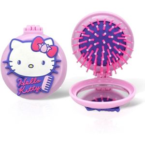 Hello Kitty Opvouwbare Haarborstel & Spiegel - Voor Kids